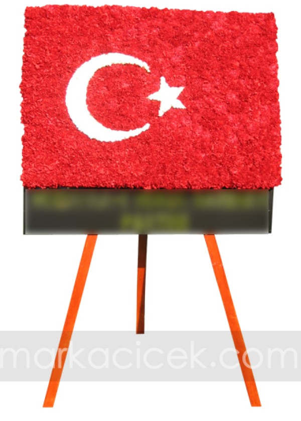 Çiçeklerden Türk Bayrağı